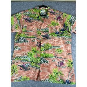 Vintage 60s 70s Waikiki Holiday Hawaiian Shirt Mens L Aloha Tropical Beach Retro